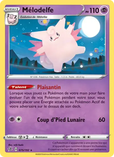 Image de la carte Pokemon Mélodelfe 075/192