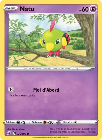 Image de la carte Pokemon Natu 076/192