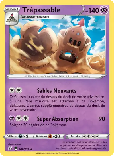 Image de la carte Pokemon Trépassable 082/192
