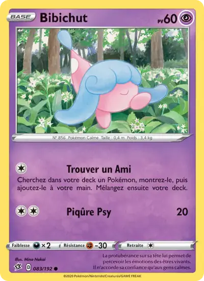 Image de la carte Pokemon Bibichut 083/192