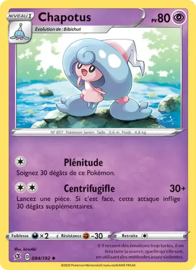 Image de la carte Pokemon Chapotus 084/192
