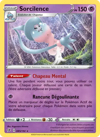 Image de la carte Pokemon Sorcilence 085/192