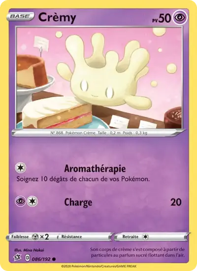 Image de la carte Pokemon Crèmy 086/192