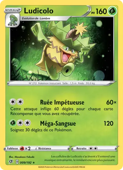 Image de la carte Pokemon Ludicolo 009/192
