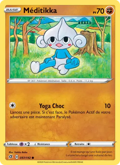 Image de la carte Pokemon Méditikka 097/192
