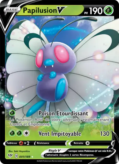 Image de la carte Pokemon Papilusion V 001/189
