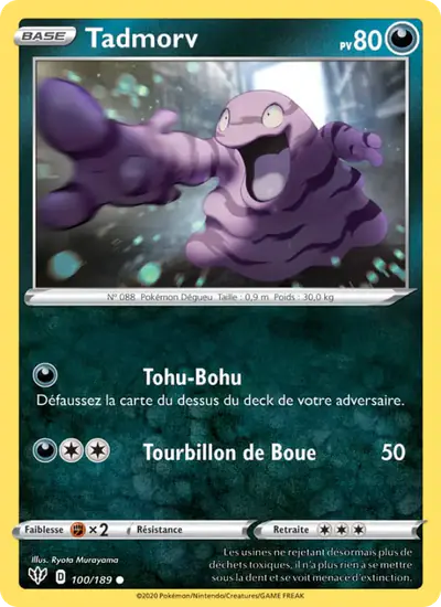 Image de la carte Pokemon Tadmorv 100/189