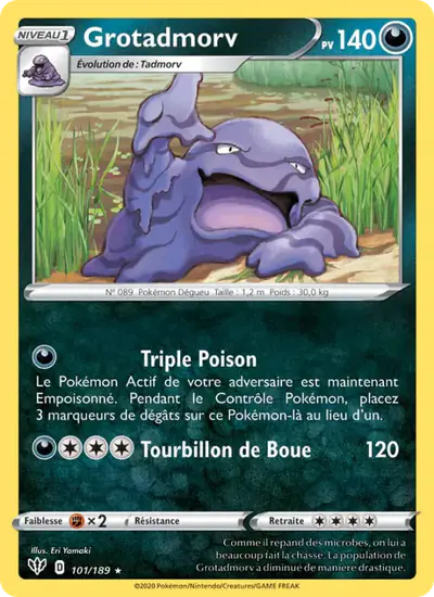 Image de la carte Pokemon Grotadmorv 101/189
