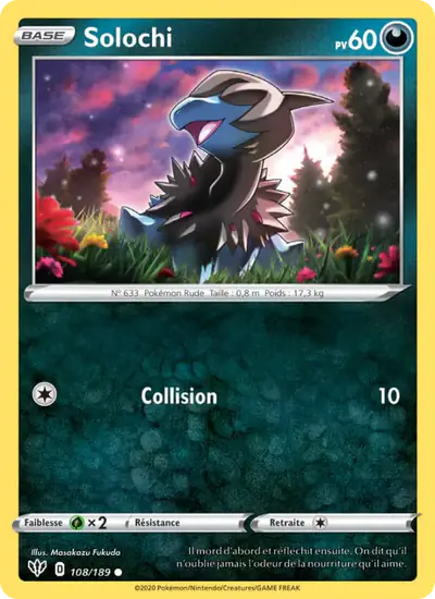 Image de la carte Pokemon Solochi 108/189