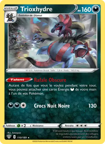 Image de la carte Pokemon Trioxhydre 110/189