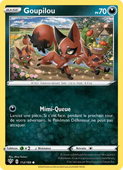 Image de la carte Pokemon Goupilou 112/189