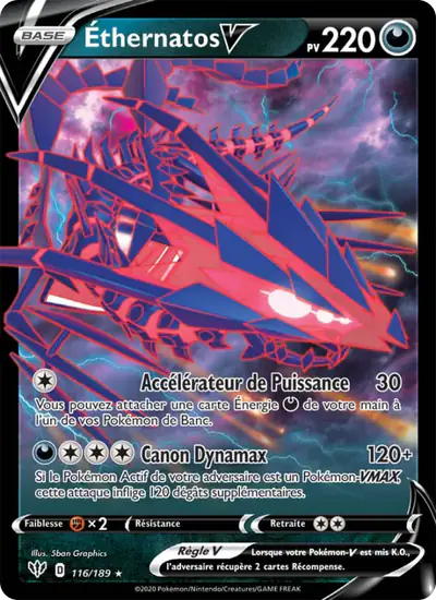 Image de la carte Pokemon Éthernatos V 116/189