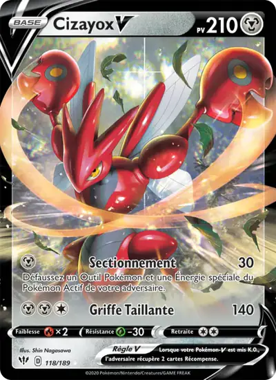 Image de la carte Pokemon Cizayox V 118/189