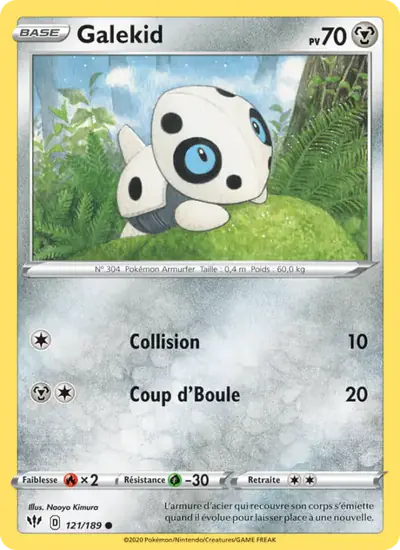 Image de la carte Pokemon Galekid 121/189