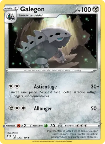 Image de la carte Pokemon Galegon 122/189