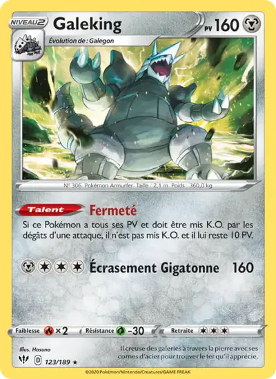Image de la carte Pokemon Galeking 123/189