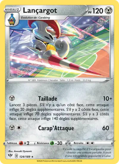 Image de la carte Pokemon Lançargot 124/189