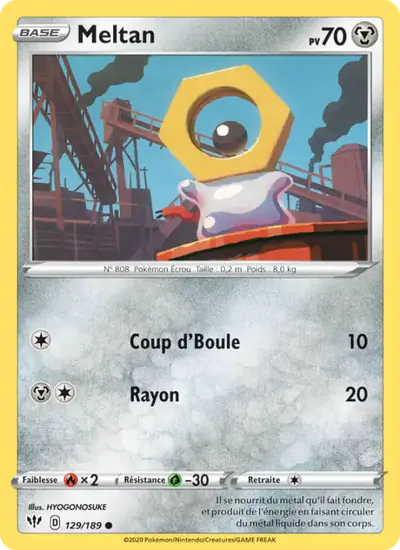 Image de la carte Pokemon Meltan 129/189