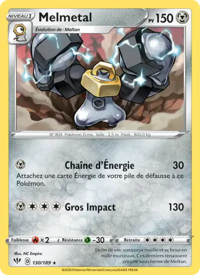 Image de la carte Pokemon Melmetal 130/189