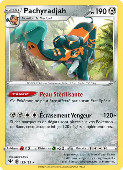 Image de la carte Pokemon Pachyradjah 132/189