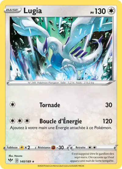 Image de la carte Pokemon Lugia 140/189