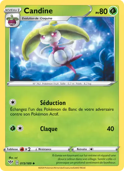 Image de la carte Pokemon Candine 015/189