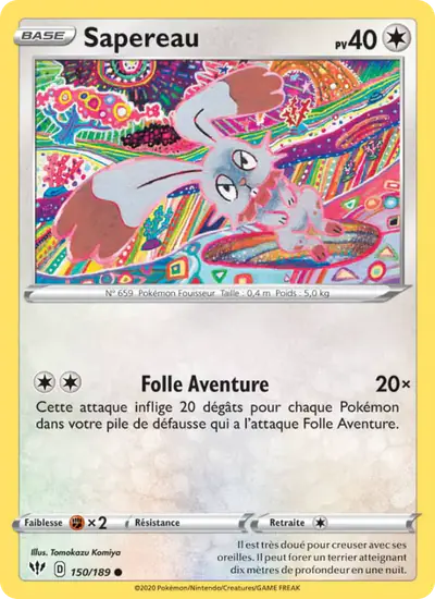 Image de la carte Pokemon Sapereau 150/189