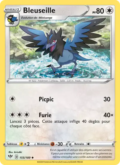 Image de la carte Pokemon Bleuseille 155/189