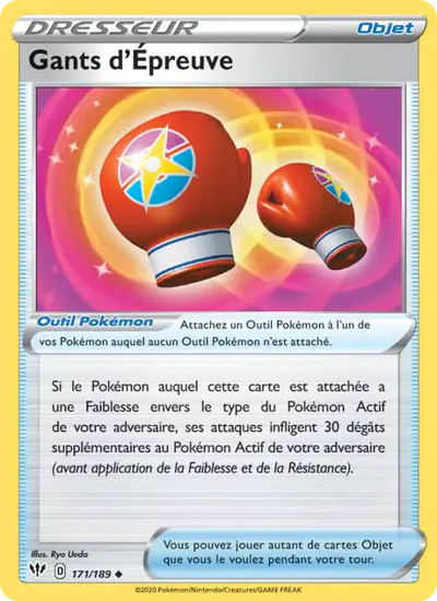 Image de la carte Pokemon Gants d'Épreuve 171/189