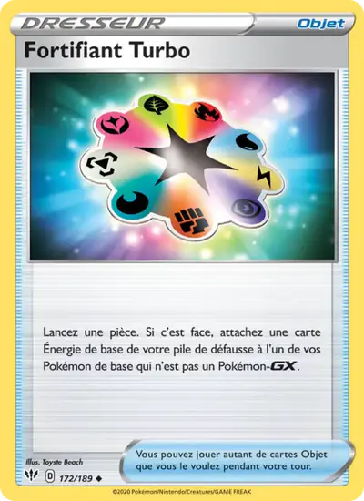 Image de la carte Pokemon Fortifiant Turbo 172/189