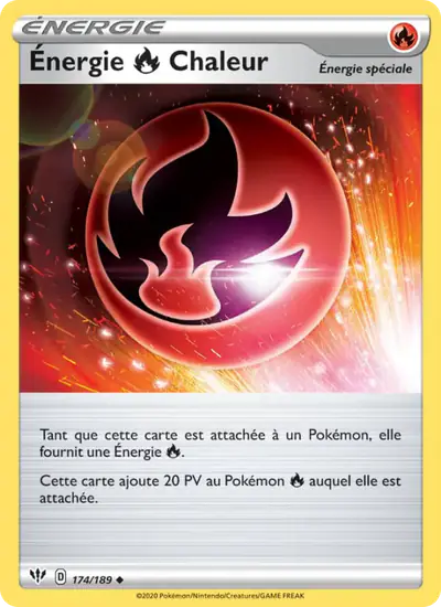 Image de la carte Pokemon Énergie Fire Chaleur 174/189