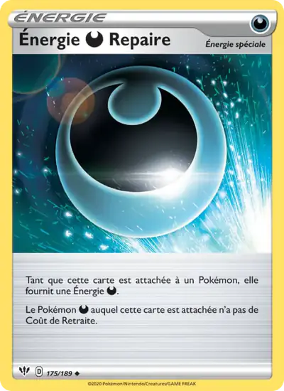 Image de la carte Pokemon Énergie Darkness Repaire 175/189