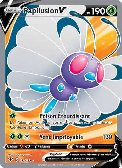 Image de la carte Pokemon Papilusion V 177/189