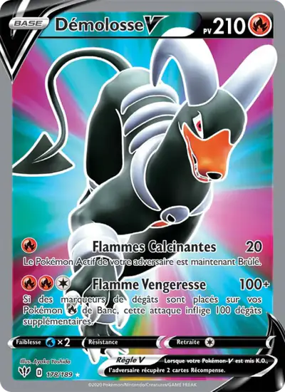 Image de la carte Pokemon Démolosse V 178/189