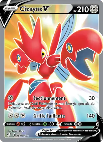 Image de la carte Pokemon Cizayox V 183/189