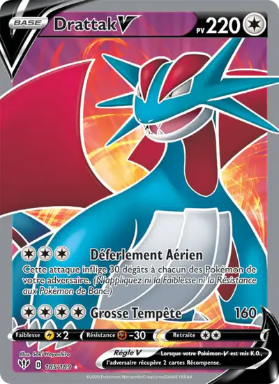 Image de la carte Pokemon Drattak V 185/189
