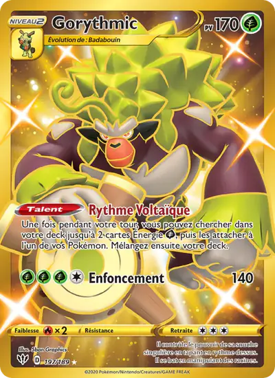 Image de la carte Pokemon Gorythmic 197/189
