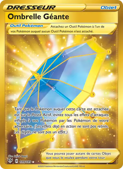 Image de la carte Pokemon Ombrelle Géante 199/189