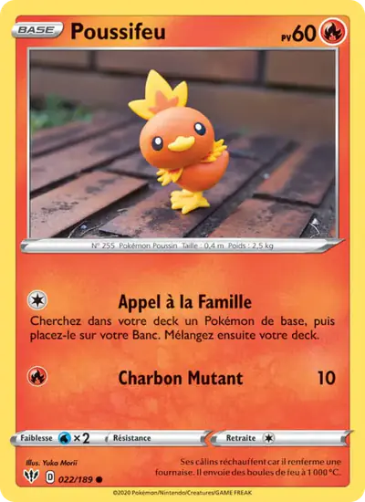 Image de la carte Pokemon Poussifeu 022/189