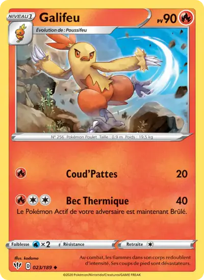 Image de la carte Pokemon Galifeu 023/189