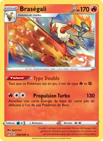 Image de la carte Pokemon Braségali 024/189