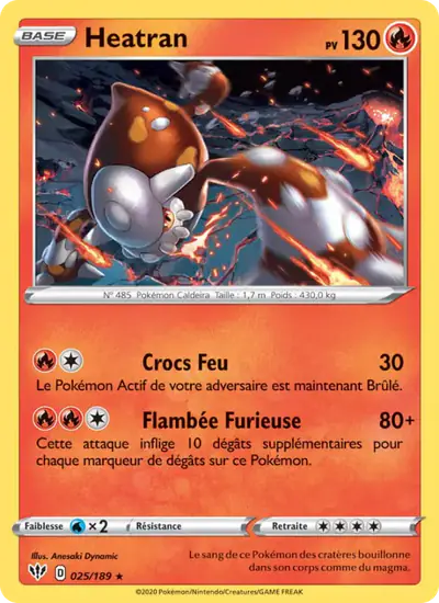 Image de la carte Pokemon Heatran 025/189