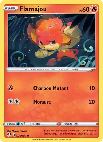 Image de la carte Pokemon Flamajou 026/189