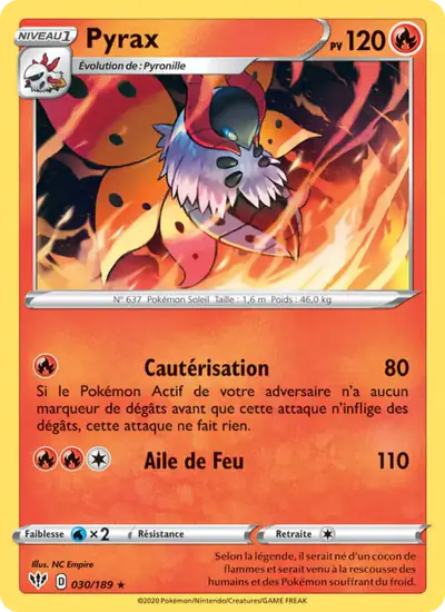 Image de la carte Pokemon Pyrax 030/189