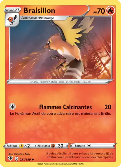 Image de la carte Pokemon Braisillon 031/189