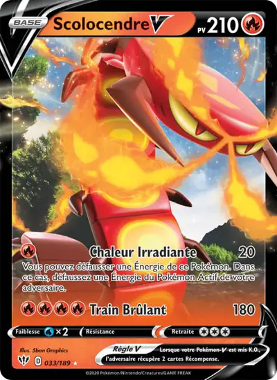 Image de la carte Pokemon Scolocendre V 033/189