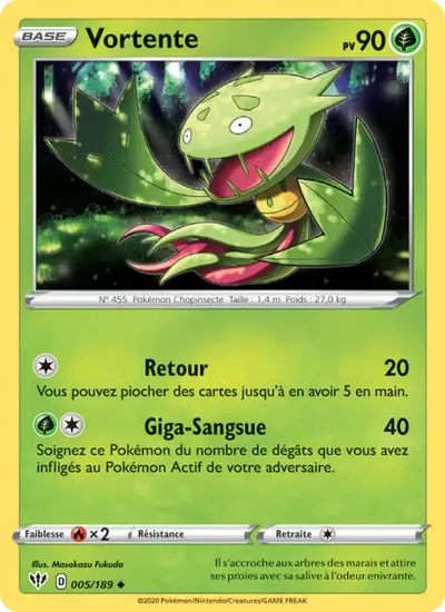 Image de la carte Pokemon Vortente 005/189