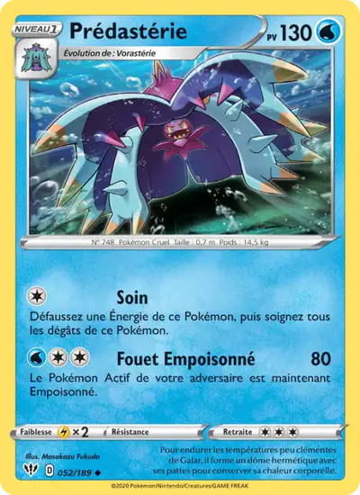 Image de la carte Pokemon Prédastérie 052/189