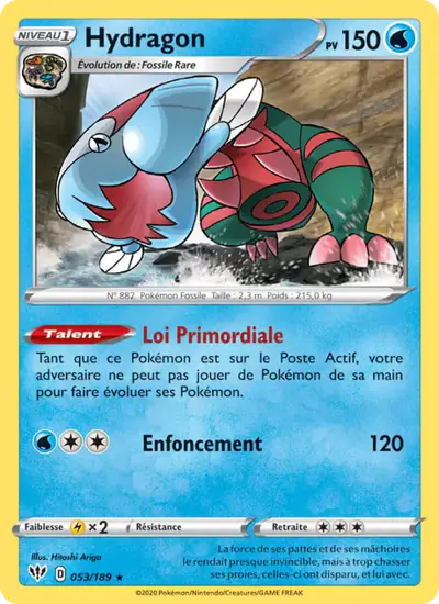 Image de la carte Pokemon Hydragon 053/189