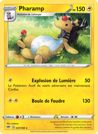 Image de la carte Pokemon Pharamp 057/189